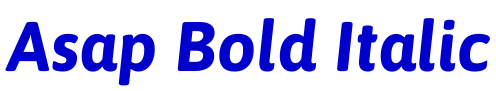 Asap Bold Italic الخط